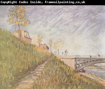 Vincent Van Gogh Banks of the Seine wtih the Pont de Clichy (nn04)